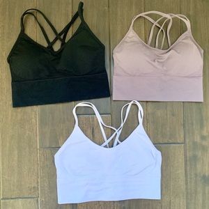 Evercute Cross Back Sport Bras set of 3 - S